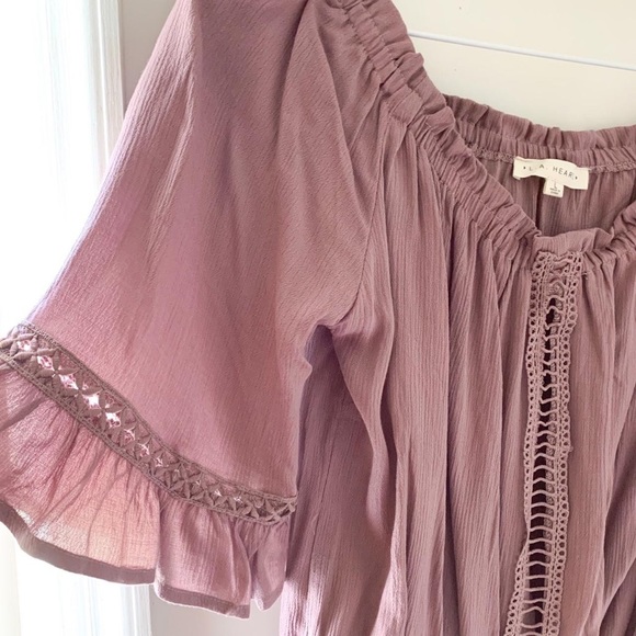 PacSun La Hearts boho pink/purple shirt - Picture 2 of 5